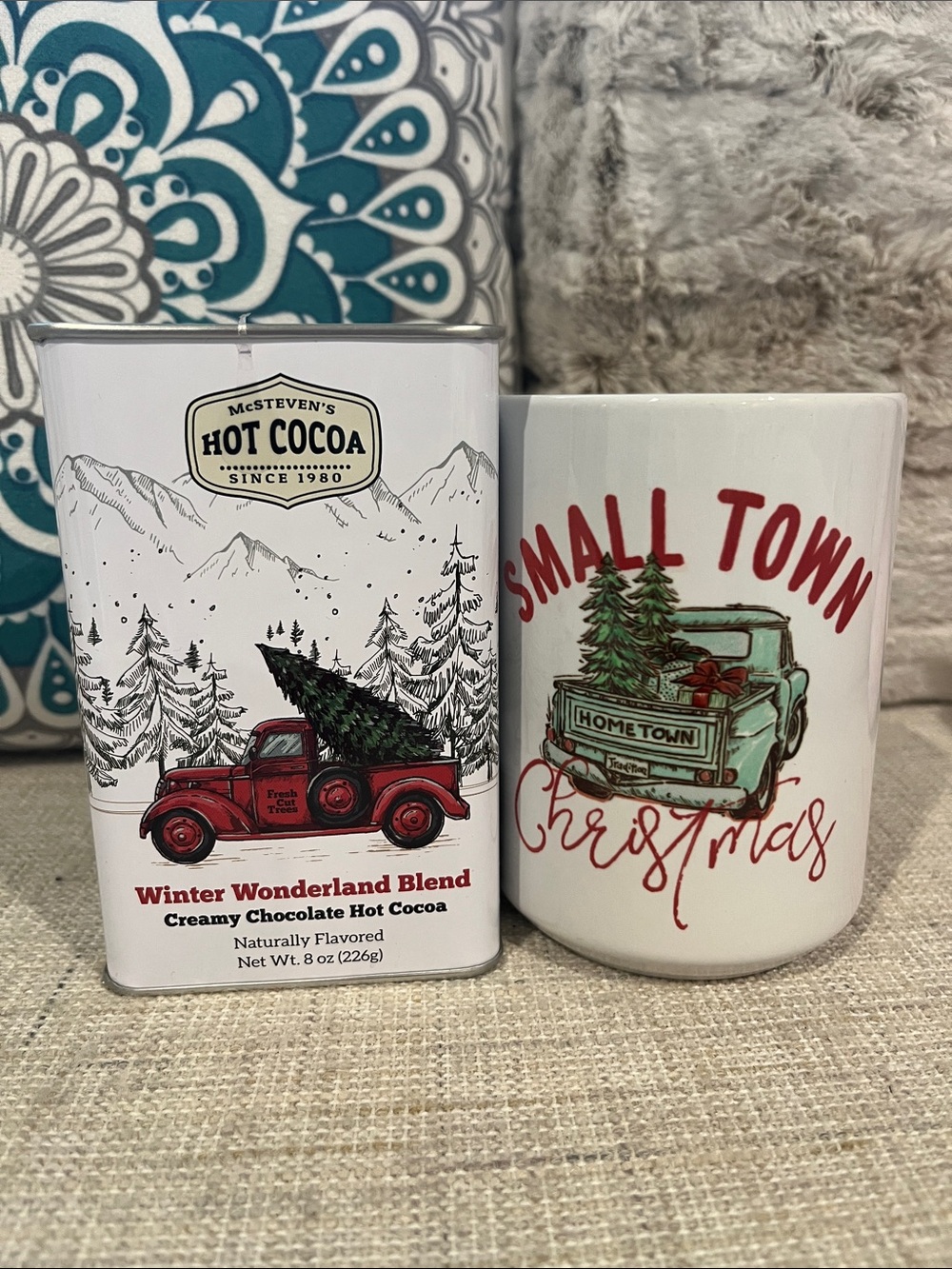 Winter Wonderland Hot Cocoa and Small Town Christmas Mug- Never Used